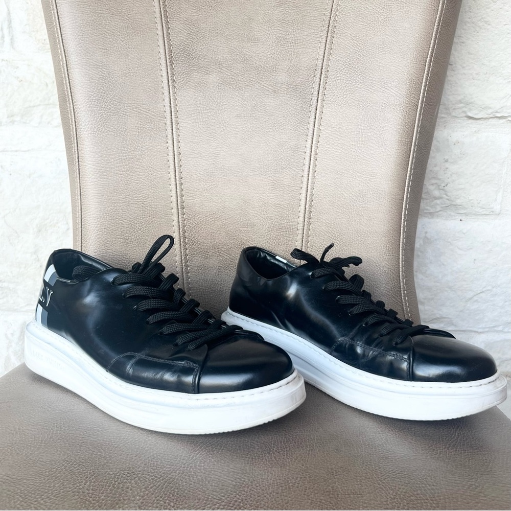 Louis Vuitton Black Leather Sneakers for Men